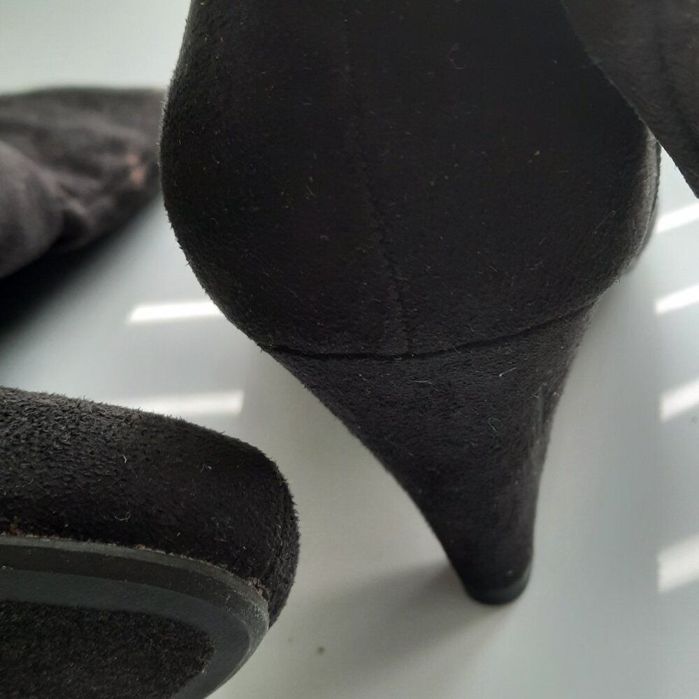 BRAND NEW 6.5 DESIGNER BRIGHT BLACK BOOTS - Picture 6 of 6